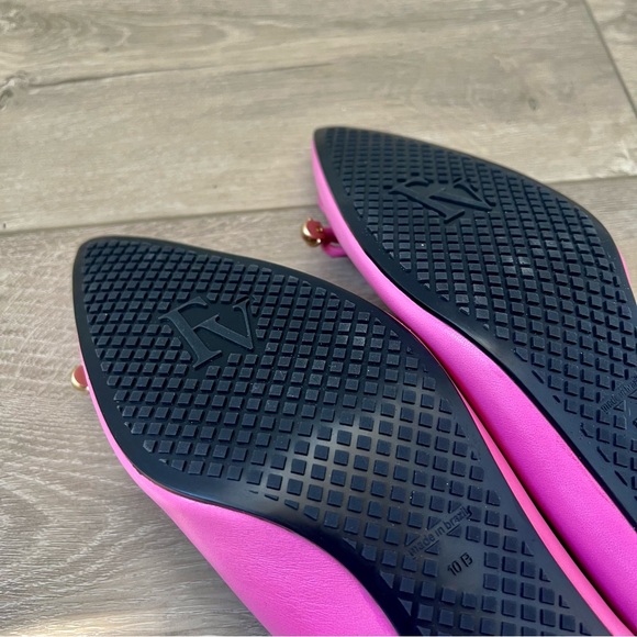 NWOT Francis Valentine Pink Kitten Heel with Gold Bow Size 8 - Picture 7 of 8